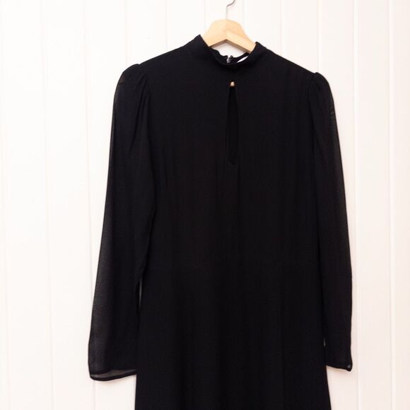 Reformation Castalia Dress Black Size 10 - Picture 3 of 9